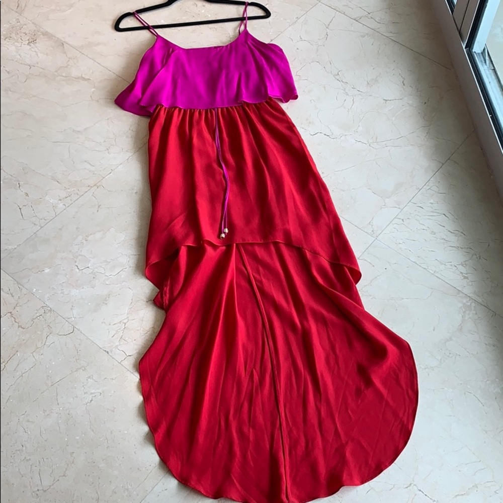 Silk High Low Dress